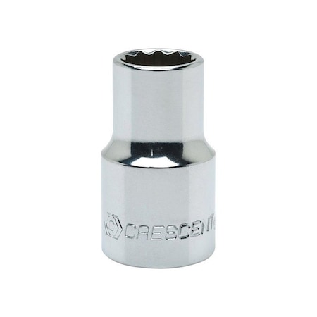 Weller Crescent 15 mm X 1/2 in. drive Metric 12 Point Standard Socket 1 pc CDS75N